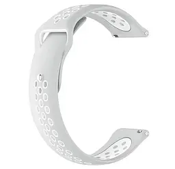Спортивний ремінець Primolux Perfor Sport з перфорацією для годинника Samsung Galaxy Watch 46 мм Grey White - мініатюра 2