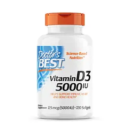 Вітаміни та мінерали Doctor's Best Vitamin D3 5000 IU, 720 капсул