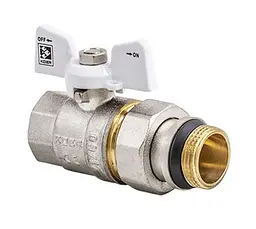 Кран з американкою Koer 1/2" "антіпротечка" KR.227.W-Gi білий KR0190
