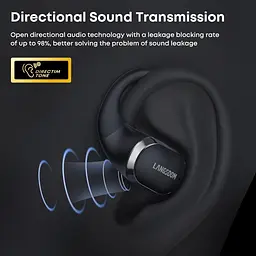 Навушники Langsdom кісткові бездротові TE-08 Max з кріпленням за вухо Bluetooth 5.4 та шумоподавленням до 50 годин роботи Бежевий - мініатюра 9