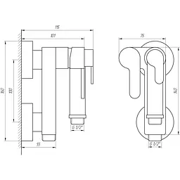 Змішувач гігієнічний Globus Lux GLN-3-106MIX - мініатюра 11