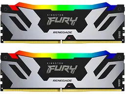 Модуль пам'яті Kingston FURY 32 GB (2x16GB) DDR5 7600 MHz Renegade Silver/Black RGB (KF576C38RSAK2-32)