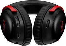 Навушники HyperX бездротові ігрові Cloud III Wireless USB-A/USB-C чорні червоні (77Z46AA) - мініатюра 5