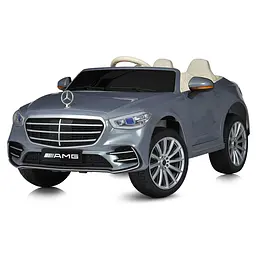 Машина дитяча 12V 4x35W 2.4G MP3 USB TF BT APP EVA шкіра сіра (M 6020EBLR-12)