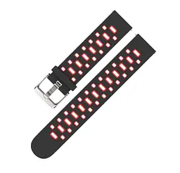 Спортивний ремінець Primo Perfor Classic для Garmin Vivoactive 3/ Vivomove HR/Forerunner 245/645 Black Red - мініатюра 2