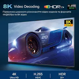 Vontar H618 4/64Gb, Смарт ТВ приставка медіаплеєр Android SmartTV Box 8K HDR, YouTube та фільми без реклами, налаштування Android TV у подарунок - мініатюра 7