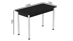 Стіл кухонний Ferrum-decor Беніта 75x120x70 Білий ДСП Сосна Кембра 16мм (FRD-105694) - мініатюра 4