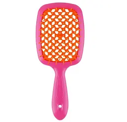 Щітка для волосся рожева з помаранчевим Superbrush Janeke