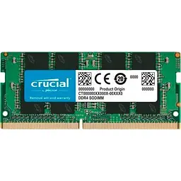 Модуль пам'яті для ноутбука SoDIMM DDR4 16GB 3200 MHz Micron (CT16G4SFRA32AT) - мініатюра 2