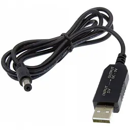 Кабель USB to DC 5.5x2.1 підвищує напругу 5V to 9V 1.5A 1m