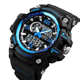 Наручний годинник чоловічий Skmei 1283 Blue Black, 1283BU (12298) - мініатюра 3