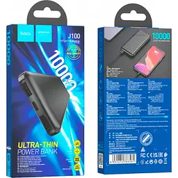 Зовнішній акумулятор Hoco J100 High-ranking 10000mAh Black [101316] - мініатюра 4