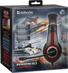 Ігрова гарнітура Defender Warhead G-185 червоно-чорна - мініатюра 6