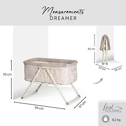 Дитячий манеж Hauck Dreamer Multi Dots Sand, бежевий (60892-0) - мініатюра 2