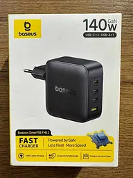 Зарядний пристрій - блок адаптер 4 виходи Baseus EnerFill FH11 3USB-C+USB 140W - мініатюра 2