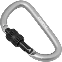 Брелок-карабін Munkees 3248 D with Screw Lock 8х80 мм Grey (1012-3248-GY)