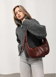 Жіноча сумка Sambag HOBO S бургунді 30 х 13 х 8 см (53100013)