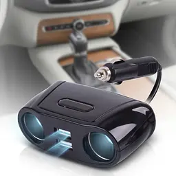 Автомобільний розгалужувач прикурювача VOIN 2 виходу 2 USB 2100mA 12/24V (SC-2079)