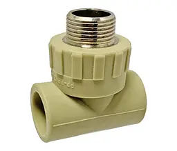 Трійник PPR комбінований Krono Ø 25х3/4"х25 зовнішня різьба 30412