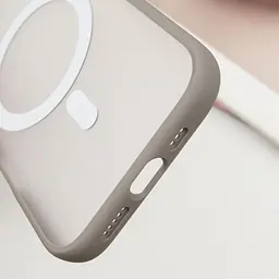 TPU+PC чохол Blueo Skin Friendly Frosted with MagSafe для Apple iPhone 16 Pro Max (6.9) Сірий / Grey - мініатюра 6