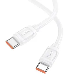 Cable Type-C/Type-C HOCO X115 240W 1m (круглий) White - мініатюра 3