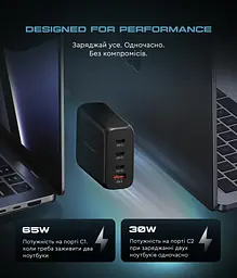 Мережевий зарядний пристрій ArmorStandart Resolute Power ARP-131 100W GaN Black (ARM70024) - мініатюра 3