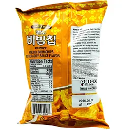 Чипси кукурудзяні Paldo Bibimchips зі смаком вершкового масла та соєвого соусу 80 г - мініатюра 2