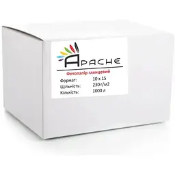 Фотопапір Apache 230 г/м2 глянець 10x15 см Білий 1000 шт