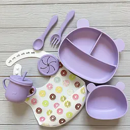 Набір посуду для прикорму Ведмедики BPR img_e1291 ведмедик Y2 Pastel Lilac - мініатюра 1