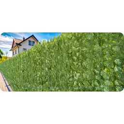 Штучна огорожа з плюща KRUMAD 5×0,5 м для балкону, тераси, саду, 100 стяжок у комплекті - мініатюра 4