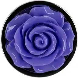 Металева анальна пробка Lux Active з трояндою - Rose Anal Plug - Purple - мініатюра 3