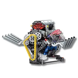 Конструктор двигун V8 акумуляторний мотор з додатком STEM конструктор двигуна внутрішнього згорання для дітей та дорослих, 655 деталей - мініатюра 2