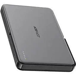 Універсальна мобільна батарея Acefast Magnetic Wireless 5000mAh 18W PD,QC3.0 USB-C In/Out,with holder, ультра тонкий M16 Чорний - мініатюра 4