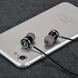 Дротові навушники Hoco M16 Ling Sound, 3.5mm, 1.2m, Чорний - мініатюра 4