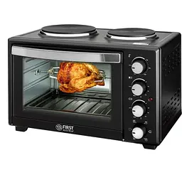 Духовка First FA-5045-5 60 л конвекція + плитка 2канф. чорна