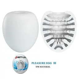 Мастурбатор Pretty Love Pleasure Egg Masturbator White - мініатюра 3