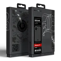 Защитный чехол для Apple iPhone 17, BlackIcon Kevlar MagCase, кевларовый, черный, панель, накладка с поддержкой MagSafe, противоударный, защита всего корпуса, усиленные углы, совместим с беспроводной зарядкой, ArmorStandart (ARM88532) - мініатюра 10