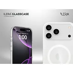 Чохол iLera GlassCase + Camera Button with MagSafe для Apple iPhone 17 Pro Transparent (iLGCLCa17Pr) [150418] - мініатюра 8
