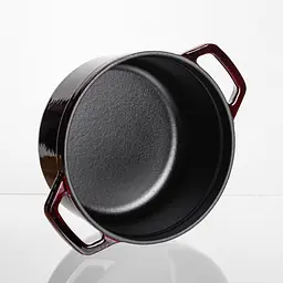 Кокотниця чавунна емальована 2 л, бургунді Yongkang HP-FLG-8 burgundy - мініатюра 5