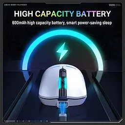 Комп'ютерна мишка Onikuma для ПК та ноутбука CW-98 12000 DPI Bluetooth 2.4GHz RGB підсвітка Білий - мініатюра 7