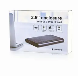 Зовнішня кишеня HDD/SSD Gembird USB 3.1 2.5` Enclosure Aluminium Grey (EE2-U3S-6-GR) [72683] - мініатюра 3