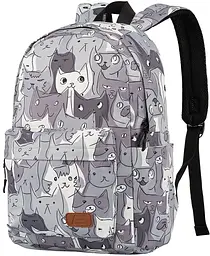 Рюкзак 2Е, TeensPack Cats, сірий 2E teh0014696