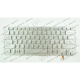 Клавіатура для ноутбука Sony VPC-SD, VPC-SB series сіра без рамки з підсвіткою Оригінальна клавіатура.