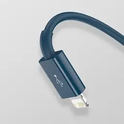 Дата кабель USB 2.0 AM to Lightning + Micro 5P + Type-C 1.5m 3.5A blue Baseus (CAMLTYS-03) - мініатюра 9