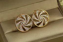 Сережки Xuping Jewelry транс 1,9 см золотисті - мініатюра 3