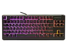 Клавиатура игровая мембранная бесшумная STEELSERIES APEX3 UA TKL RGB Whisper Quiet gaming switches - мініатюра 1