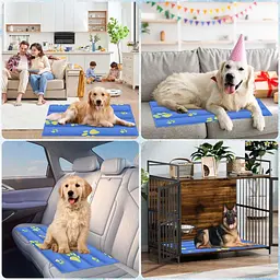 Охолоджуючий килимок для собак та кішок GEL Material Summer Pet Cooling Mat Ukrainian paws 45х60 см - мініатюра 6