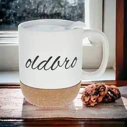 Керамічний кавовий кухоль OldBro White 400 мл з ізольованим корковим дном і кришкою - мініатюра 7