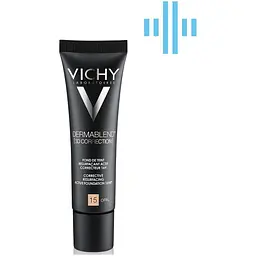 Матуючий тональний крем Vichy Dermablend 3-D, для вирівнювання поверхні шкіри, відтінок 15, 30 мл