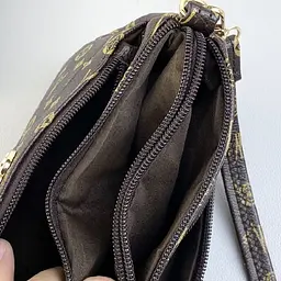 Сумка жіноча крос-боді Italian Bags Orical Print 24x7x14 см Коричневий (id_1107) - мініатюра 3